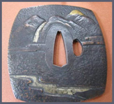 juji gata tsuba